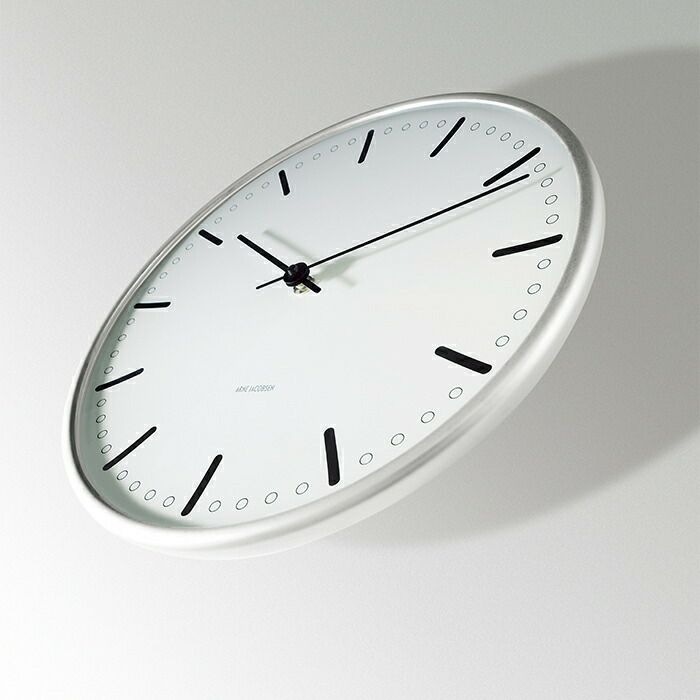 壁掛けフック特典付】ARNE JACOBSEN WALL CLOCK CITY HALL ／ アルネ