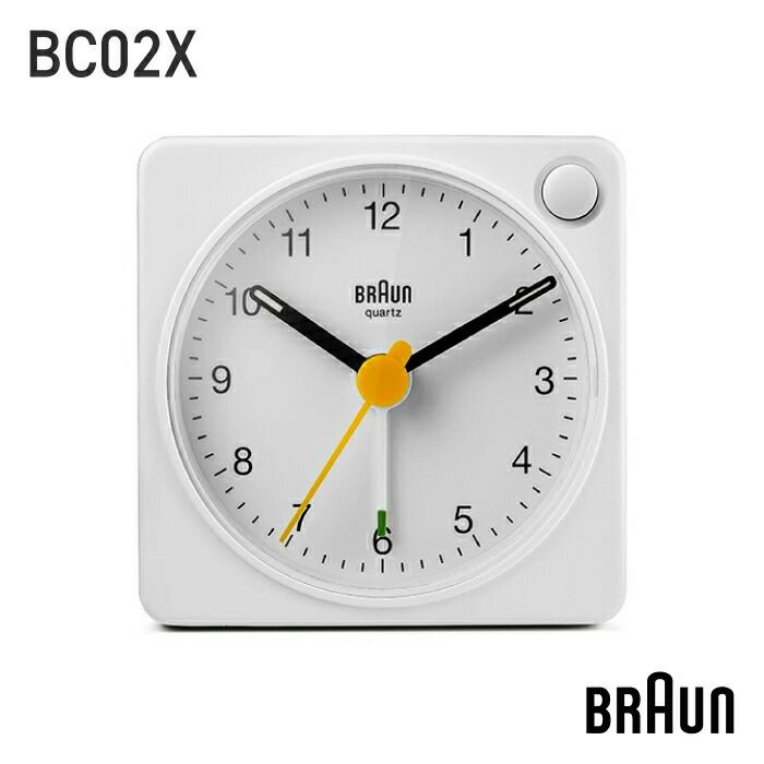 BRAUNブラウン時計アナログアラームクロックテーブルクロック／ブラックBC02XB／ホワイトBC02XW／グレーBC02XG／誕生日新築祝い結婚祝い