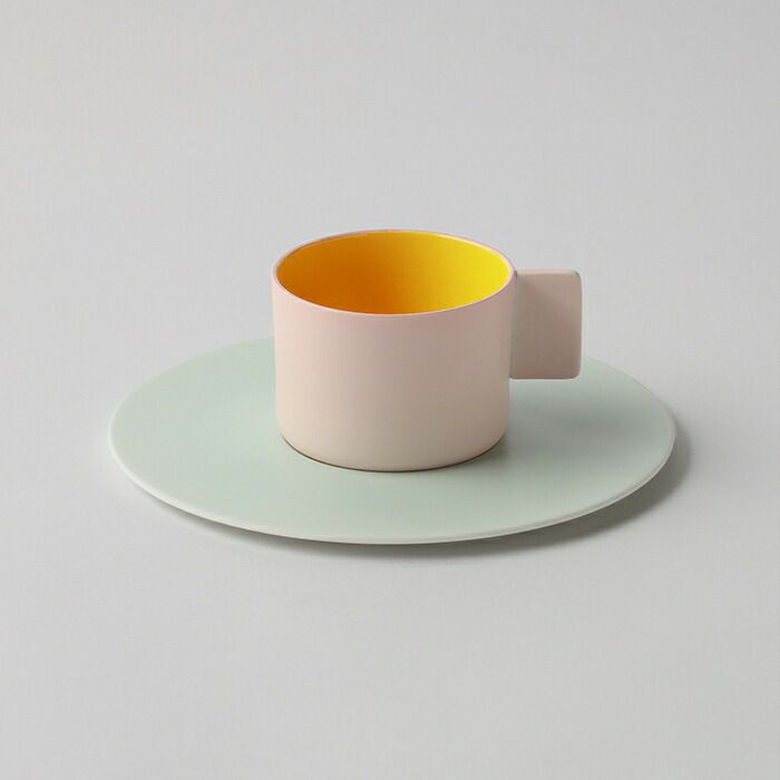 S&BCoffeeCup&SaucerLightPink/LightBlue/White